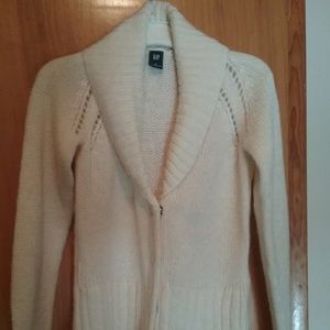 Cream shawl collar cardigan